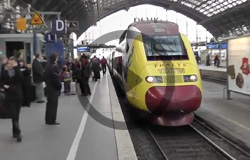 Tintin and TGV Thalys high speed train
